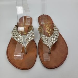 Rebels Leather Braided Thong Sandals Sz 11